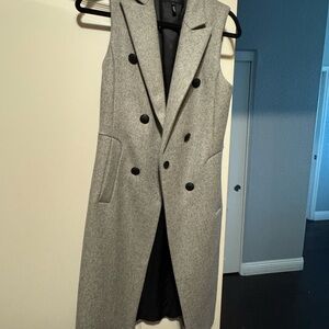 Rag & Bone Charcoal Sleeveless Coat